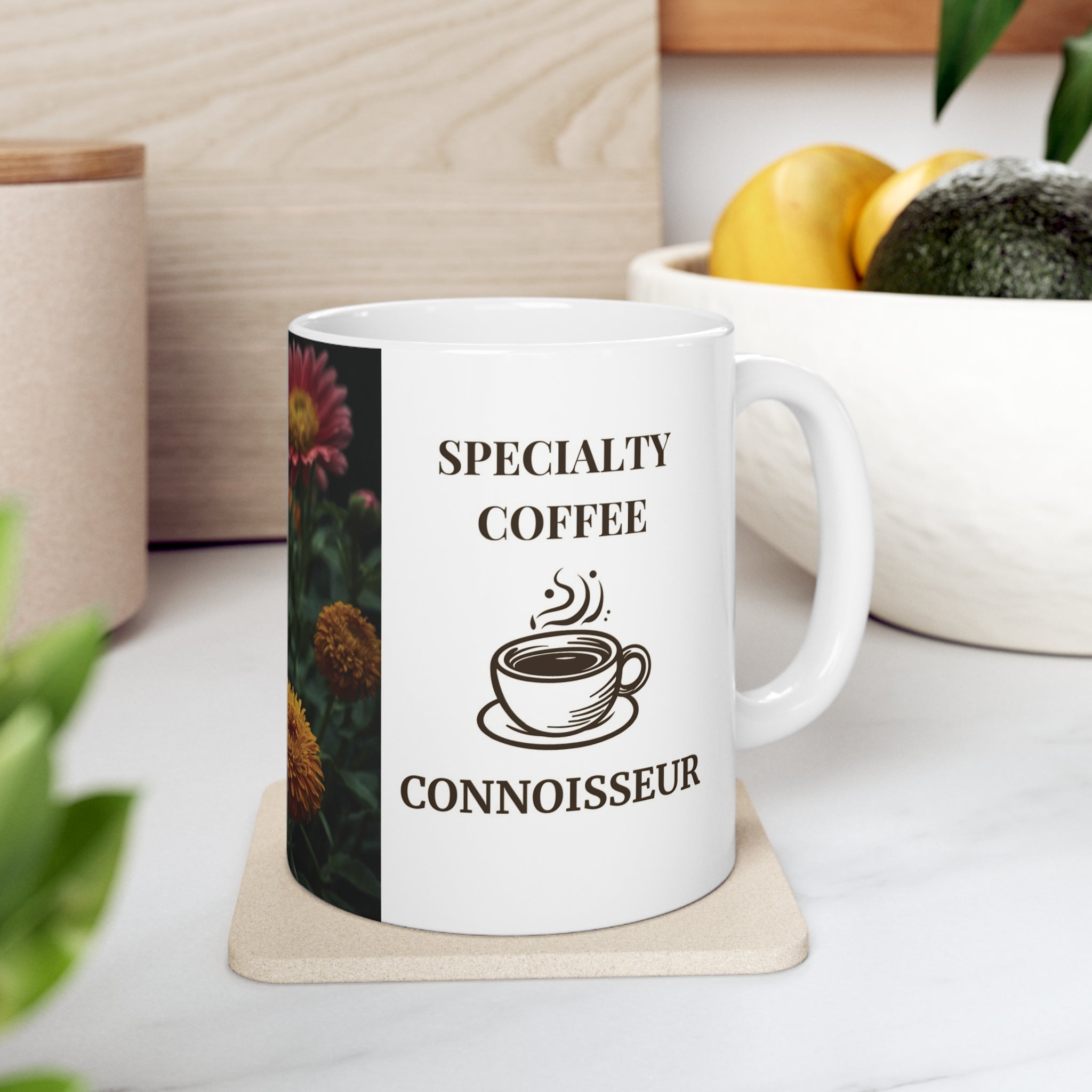 Flower, Mug, 11oz - Specialty Coffee Connoisseur