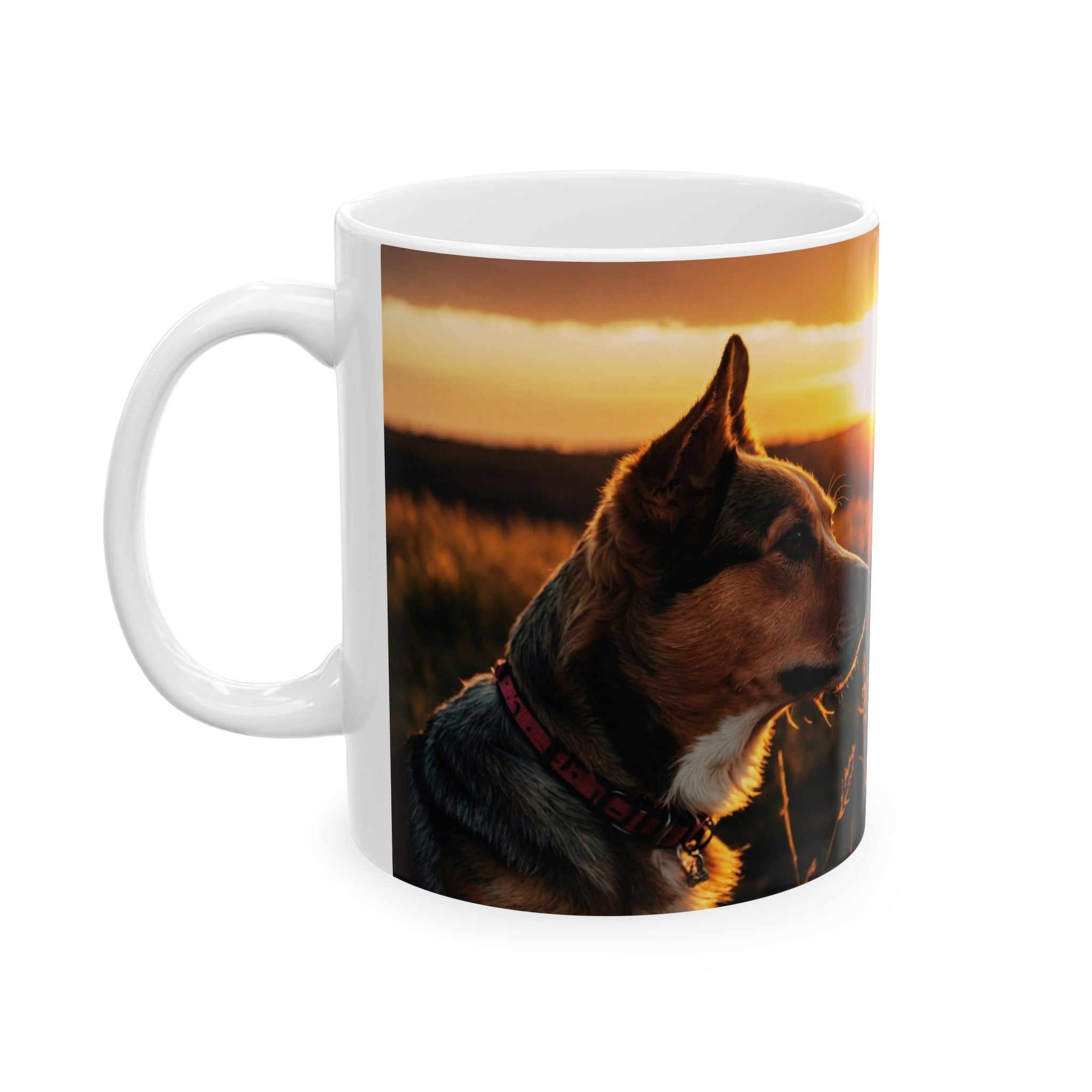 Dog Sunset, Mug, 11oz - Specialty Coffee Connoisseur