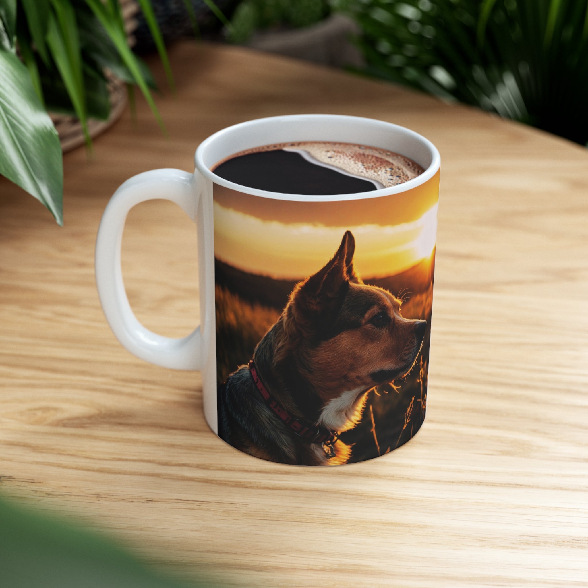 Dog Sunset, Mug, 11oz - Specialty Coffee Connoisseur